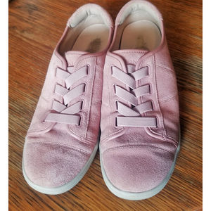Vionic Dusty Pink Jean Suede Slip on Sneakers Size 8.5
